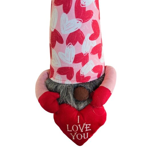 NWT Kirkton House Valentines Day Gnome Decoration With Red I Love You Heart  20" - Picture 2 of 4